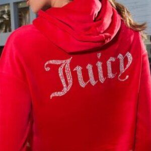 Juicy Couture Luxurious Sweatshirt in Coco Red, Small